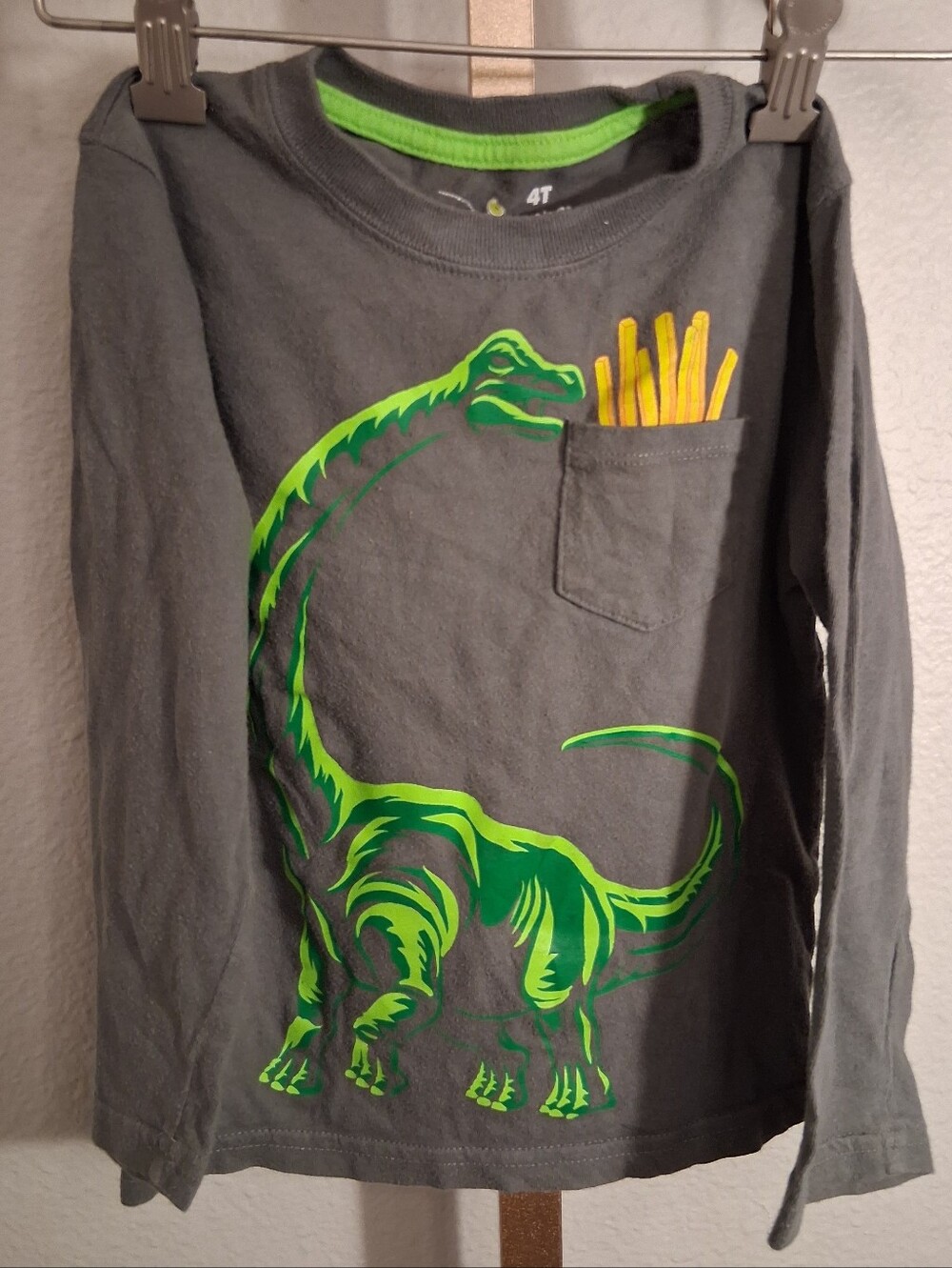 Dinosaur Fries T Shirt 4T
